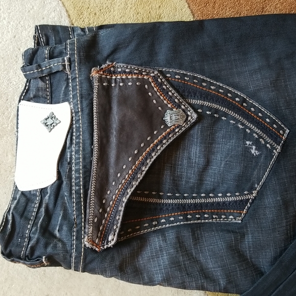 Original OG Monarchy Collection Men Blue Straight Leg Jeans size 38 - Picture 2 of 7